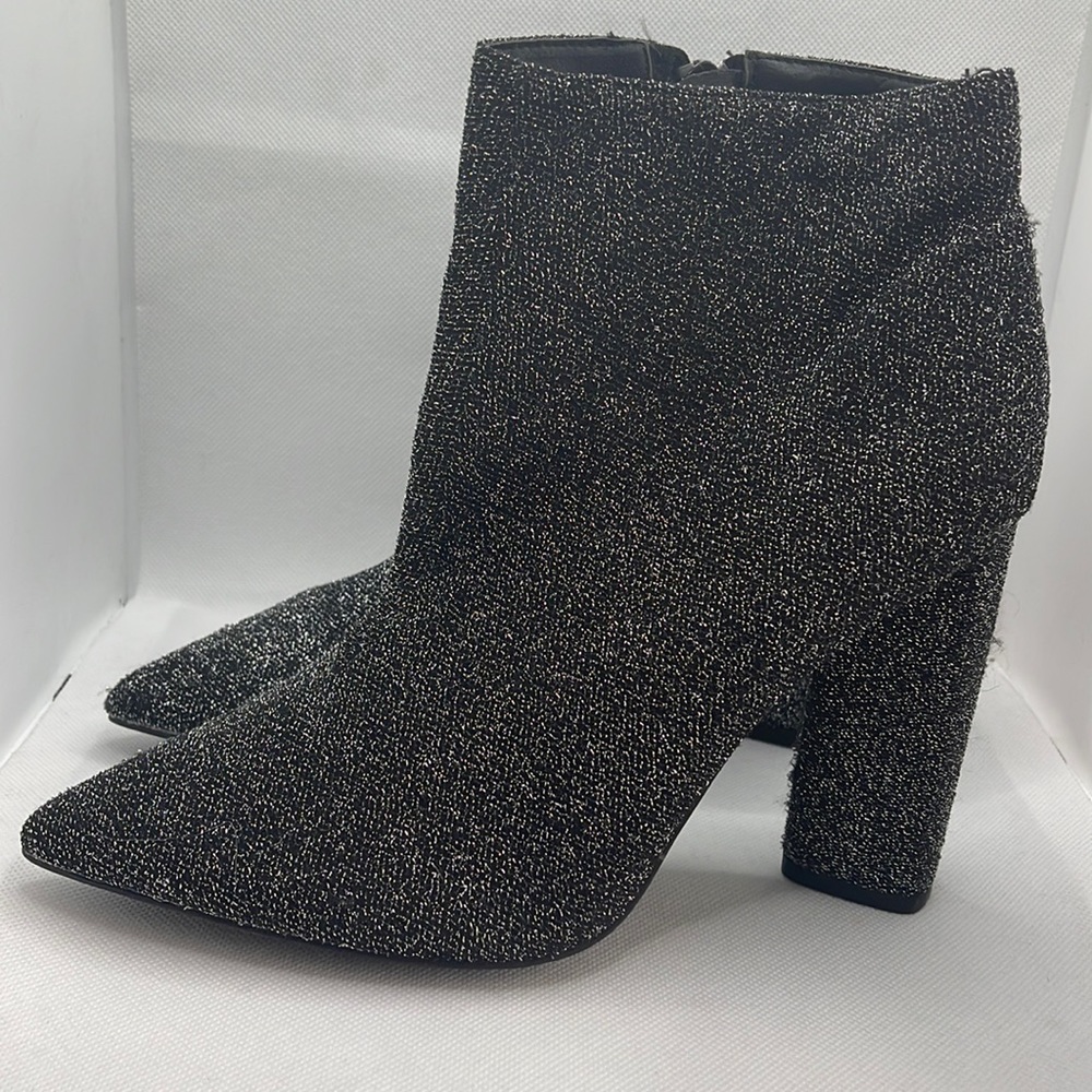 Silver glitter ankle boot size 8